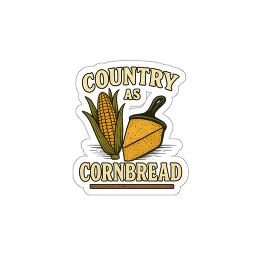 Country-Inspired Die-Cut Stickers, Rustic Home Decor, Vintage Style Stickers, Perfect for Gifts, Laptop Decor, Country as Cornbread